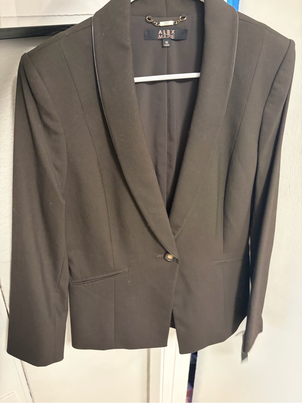 NWT Alex Marie Mona Shawl Collar Single Button Blazer Jacket 10 - Picture 10 of 11